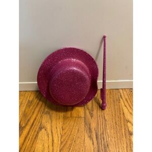 American Girl Pink Glittery Doll Hat & Wand Set